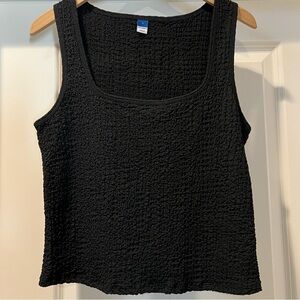 Old Navy Black Textured Women's Tank Top Size Large